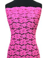 Re-embroidered stretch lace